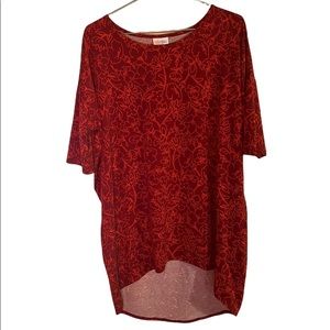 LuLaroe womens medium red print top